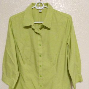 Coldwater Creek:  Beautiful Lime Green Shirt